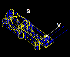 Solid containing an interfered vertex