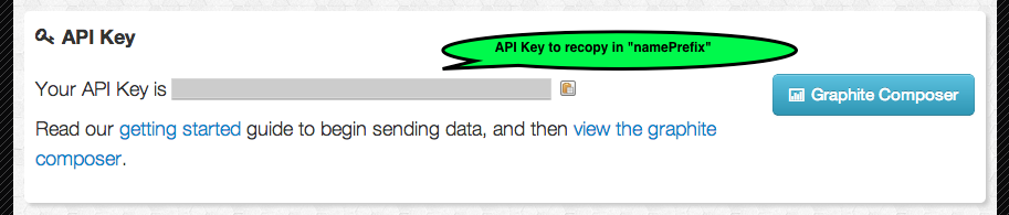 Hosted Graphite Account Page - API Key