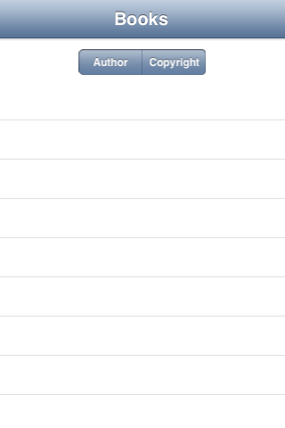 iOS book list window